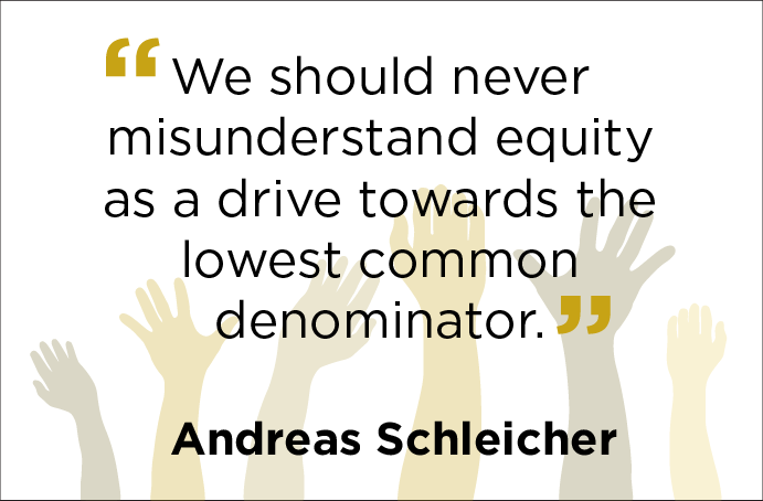 We should never misunderstand equity as a drive toward the lowest common denominator