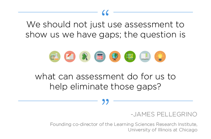 We should not just use assessment to show us we have gaps, the question is what can assessment do for us to help eliminate those gaps? - James Pellegrino