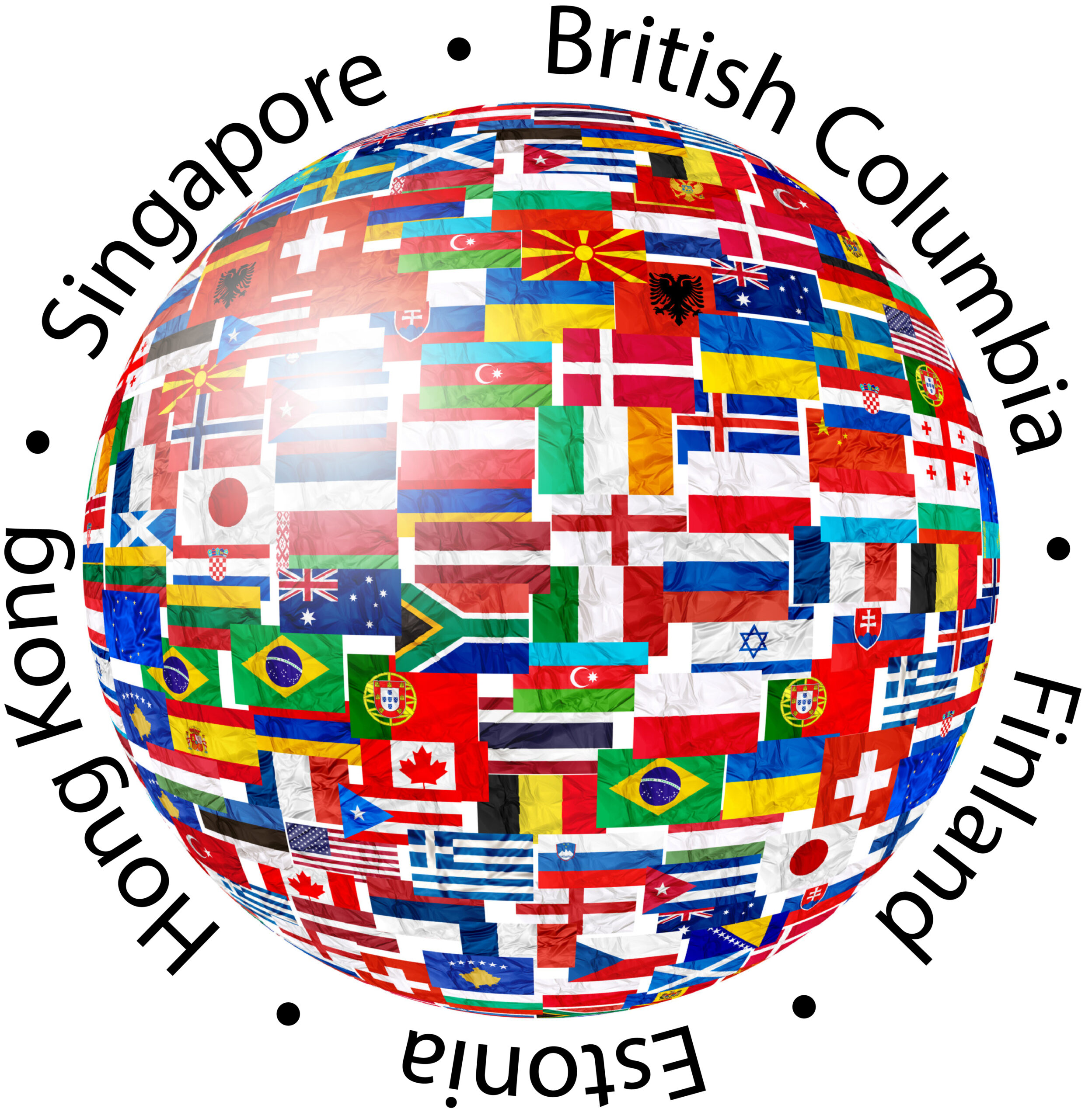 HPST-Countries Globe of Flags graphic