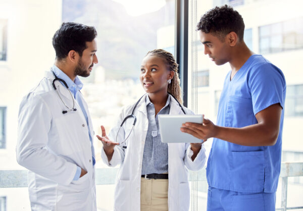 Shot of a group of doctors consulting together